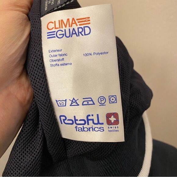 Cutter and Buck Climaguard ladies navy blue 1/4 zip Jacket NW Golf Association L - Picture 9 of 13